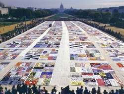 the AIDS quilt in Washington D.C.