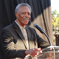 Dr. Harold Brown speaks at the BRC grand opening