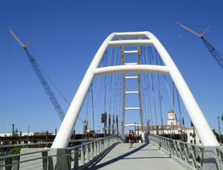 View of construction from bridge, fall 2012