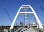 SDSU bridge and student union construction cranes