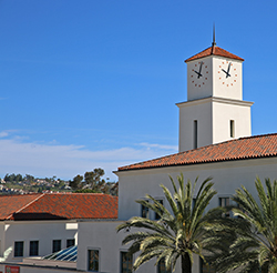 clock tower at student services west