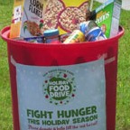 Fight Hunger this holiday season - bin full of food donations