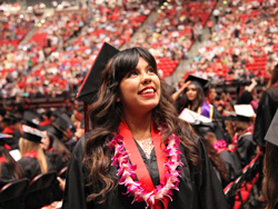 photo of a student at graduation ceremony