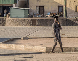 boy walking in Ghana