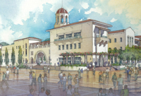 Architect's rendering of Aztec Student Union